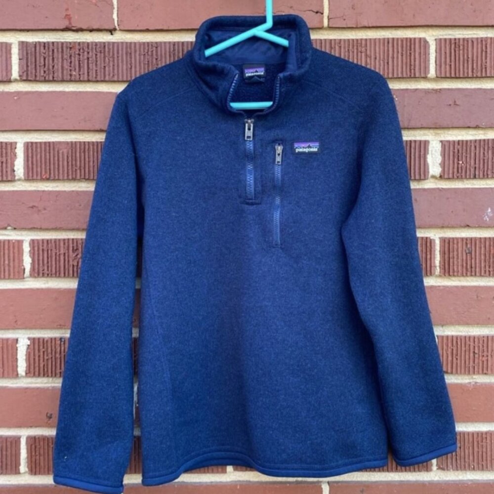 Patagonia Kids'  Better Sweater Blue Quarter Zip Size XL 14